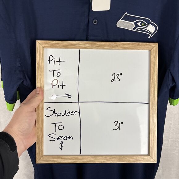 Seattle Seahawks Polo NFL Team Apparel. Logo Embroidered Short Sleeve Sz XL NWT - Picture 6 of 6